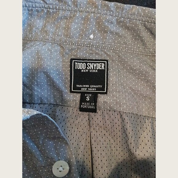 TODD SNYDER - Grey classic front pocket shirt - Sz S - Picture 8 of 10